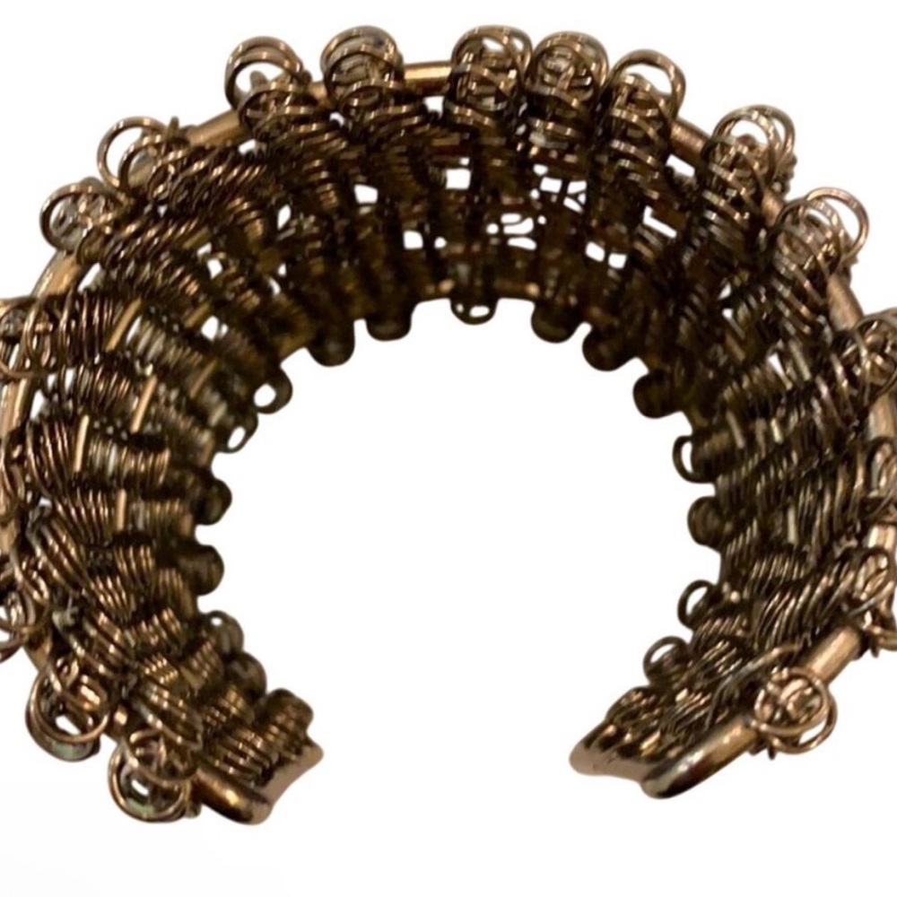 Gunmetal Wire Mesh Cuff Bracelet - Picture 3 of 5
